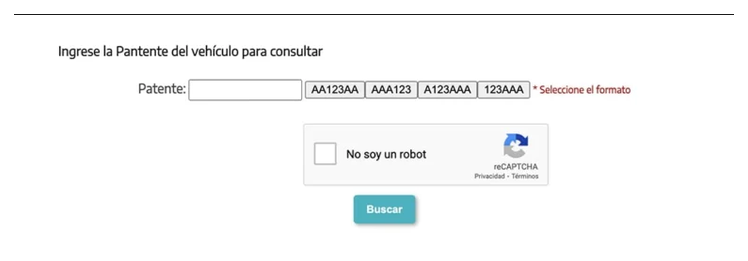 Paso 2 para consultar o cambiar el turno de la VTV en Villa Gesell